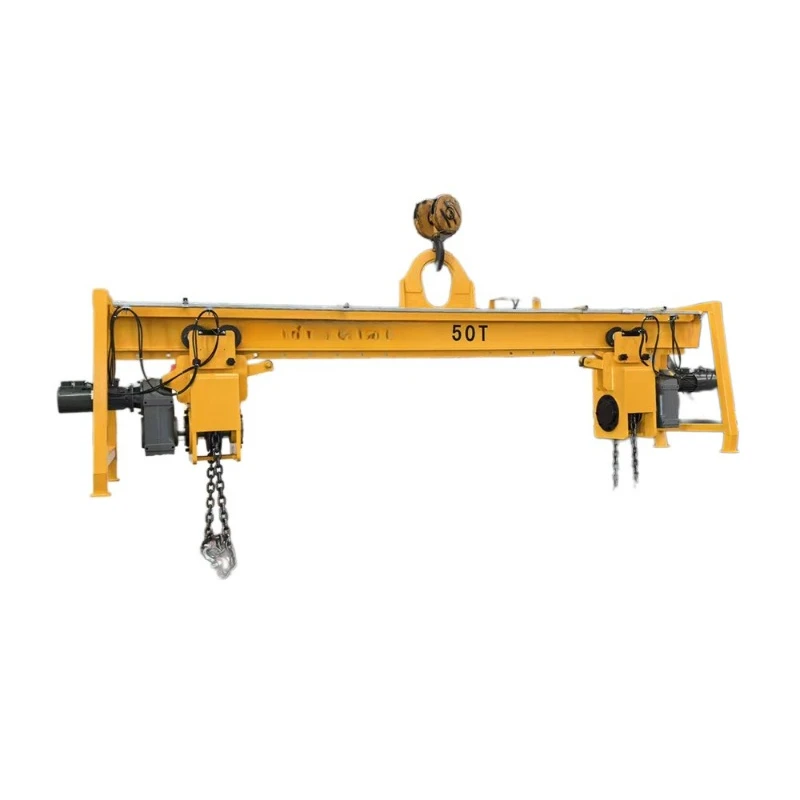 

Industrial workshop 50-ton double-point hoisting chain lifting balance beam iron pole hoisting operation lifting overturning