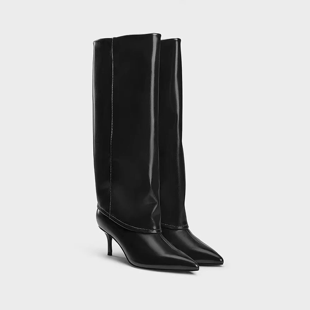 

FWRD Women's Leather Knee - High Boots, Pointed - Toe, Stiletto Heel, Stylish & Comfortable, for Daily & Party Wear #FWRD000217