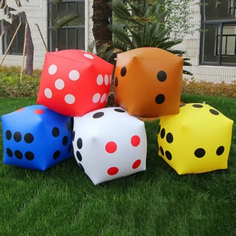 재미있는 풍선 주사위 블로우업 큐브 대형 주사위 장난감 파티 활동 용품 실내 및 실외 스포츠 및 게임 장난감