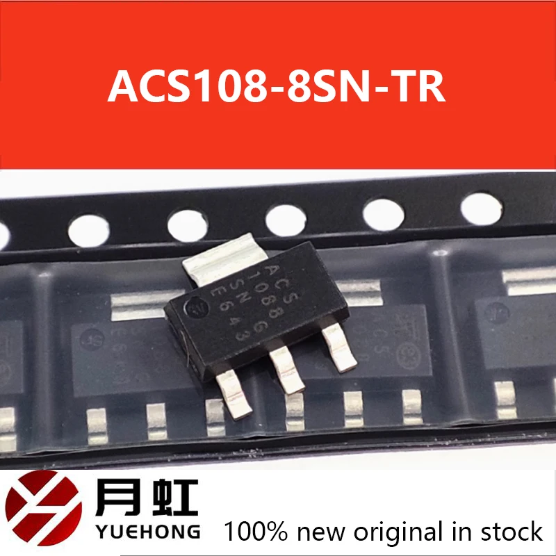 

10/50/100Pcs/Lot ACS108-8SN-TR ACS1088 Silkscreen ACS1088SN SOT-223 SCR Thyristor Chip Transistor