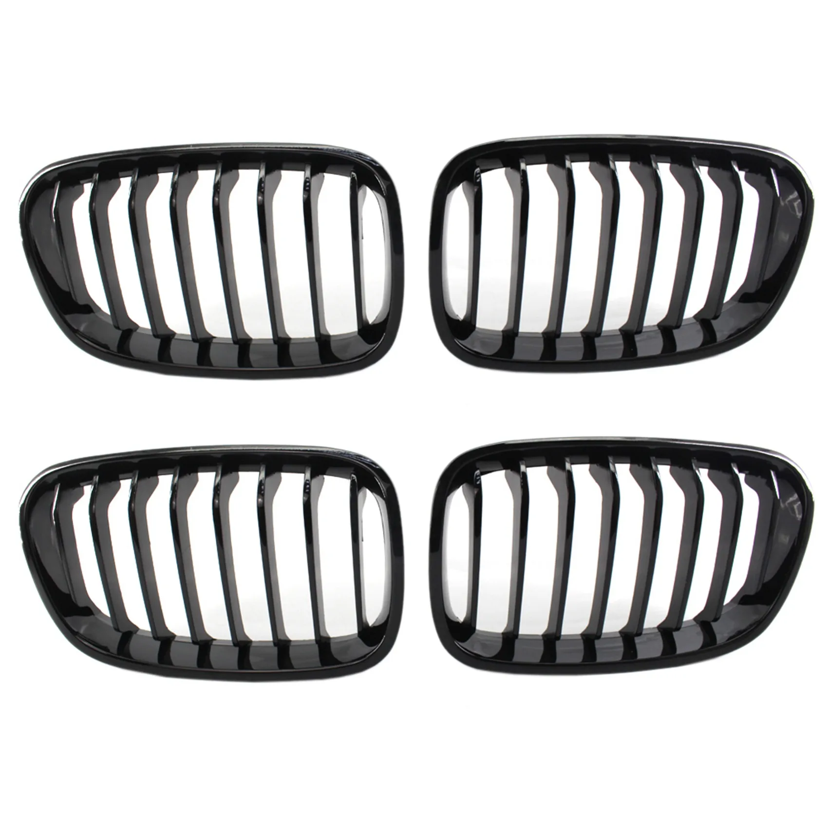 

G9-2X Bright Black Front Kidney Grill Grille For Bmw F20 F21 1 Series 2011-2014