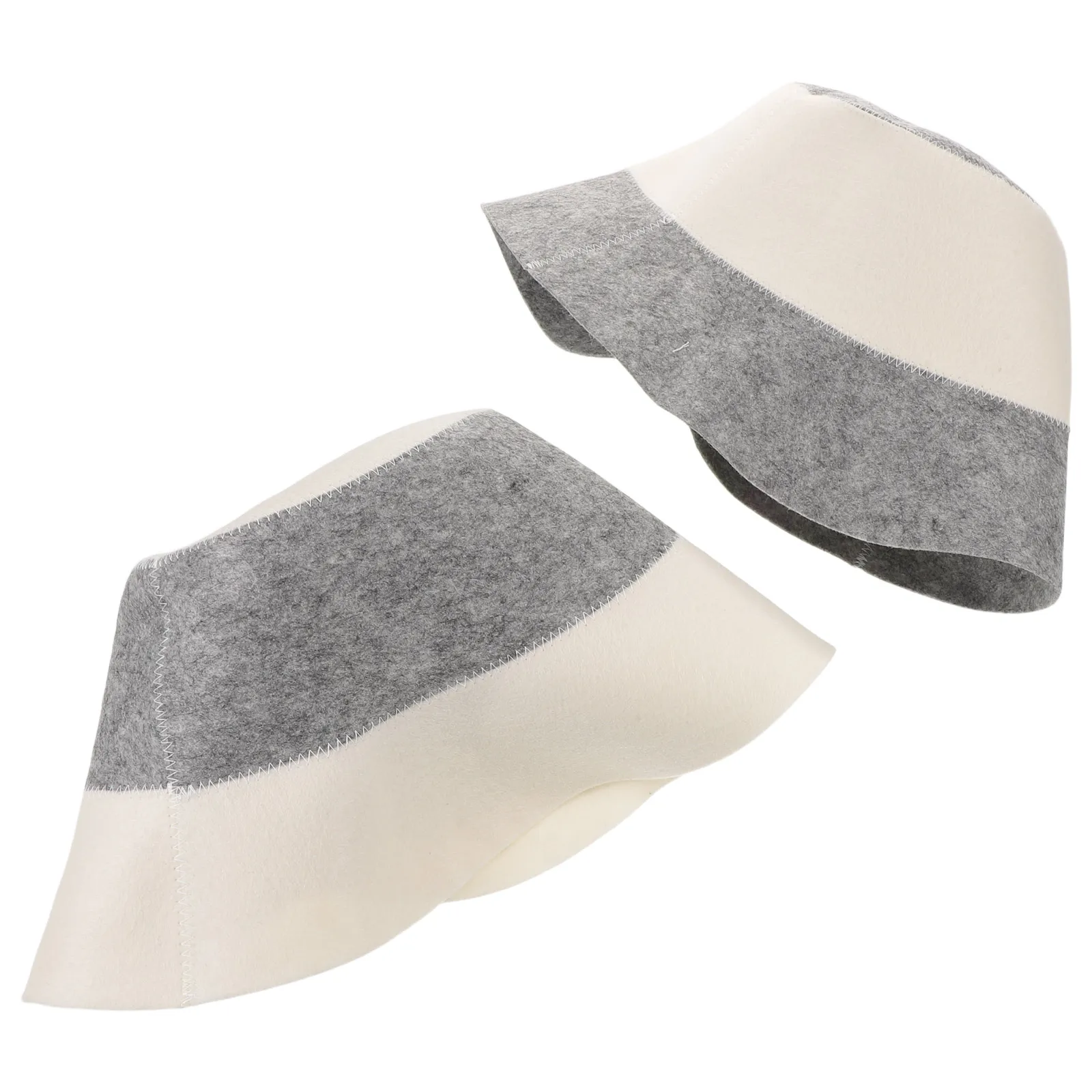 

2Pcs Sauna Hat Wool Felt Hair Protector Cap Men Women Russian Banya Bath House Supplies Sauna Spa Hair Cover Russian Bath Hat