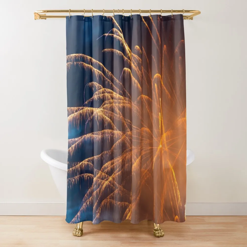 

Bursting Fireworks Shower Curtain Bathroom Box Bathroom Fabric Shower Set Curtain