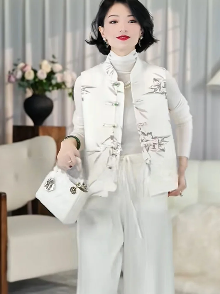 

Ele Slimming Svel Vest Women's Faion Retro Button up Top Casual Chic Sle Autumn Outerwear by ilin