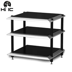 Solid Aluminum HiFi Rack Amplifier Audio Racks Cabinet Equipment Frame Shelf Shock Absorber Isolator Feet Spikes Support