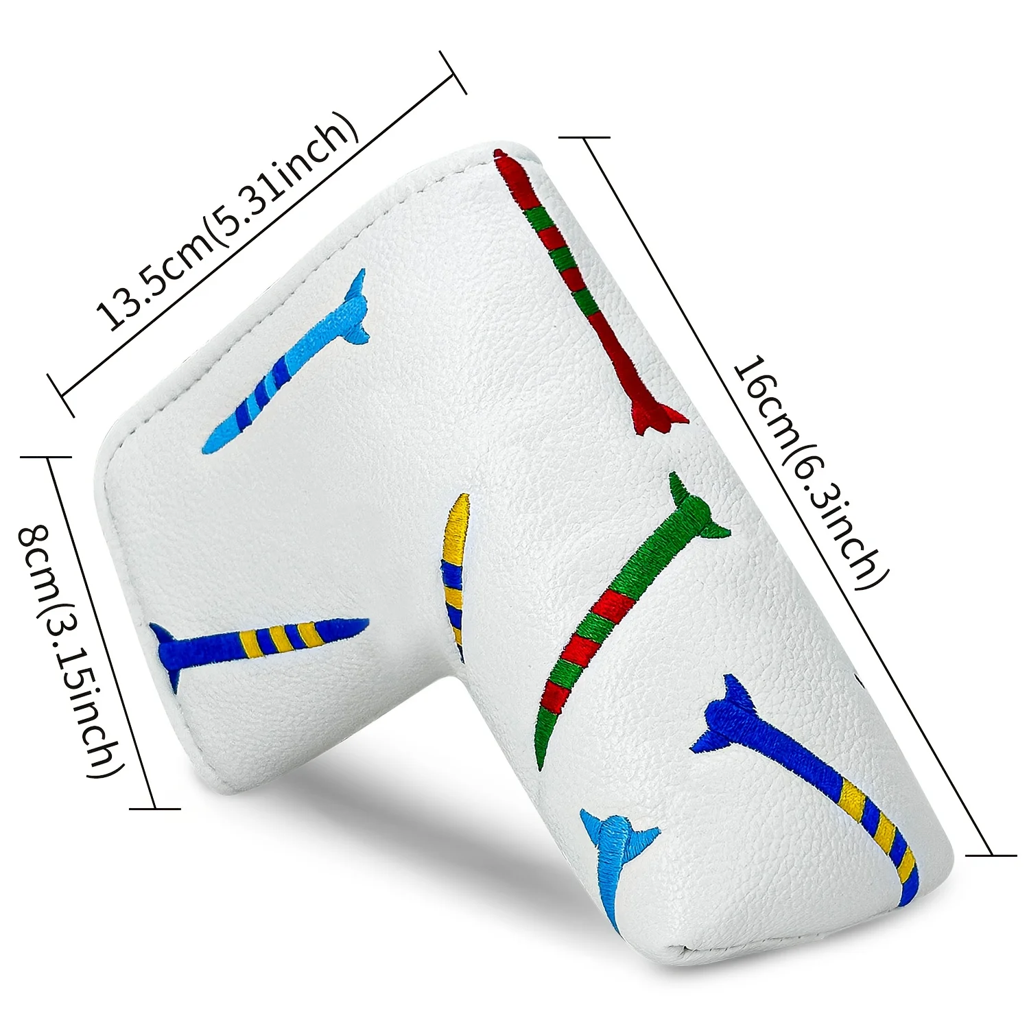 Vibrant Nail Design Golf Club Head Cover - Durable Shock-Absorbing Protective Gear with Colorful Stripes & Polka Dots image 6