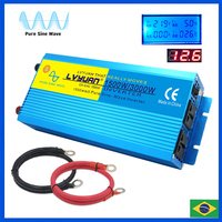 DC 12V To AC 220V 3000W Pure Sine Wave Inverter Solar InverterTransformer Car Inverter Low Noise Frequency Inverter Adapter