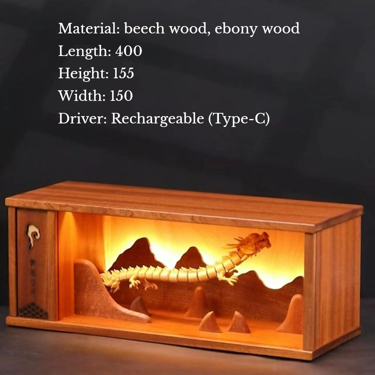 Creative National Wind Machinery Dragon Wooden Ornaments High-end Home Decoration Crafts Unique Holiday Gifts
