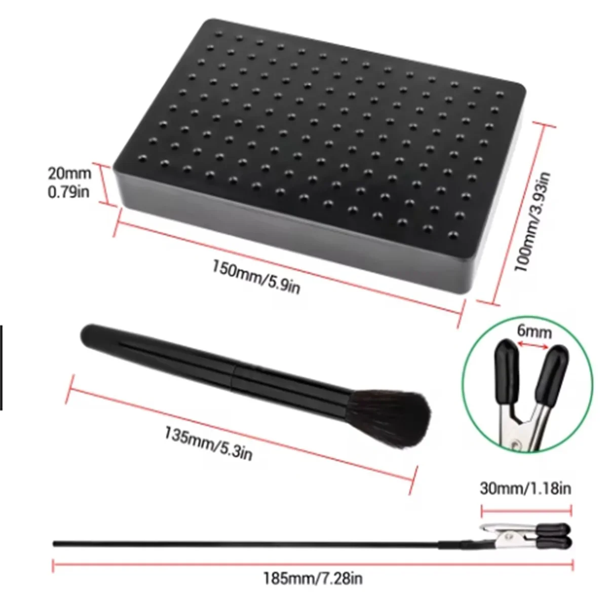 Painting Stand Base Holder and Alligator Clip Sticks Set with Rubber Tips Modeling Tools Airbrush Spray,Hobby Card