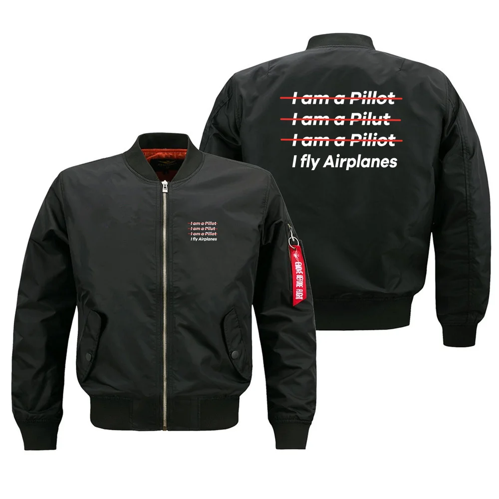 I Fly Airplanes Aviation Pilots Ma1 Bomber Jacket Coats for Men Outdoor Military Man Baseball Jacket