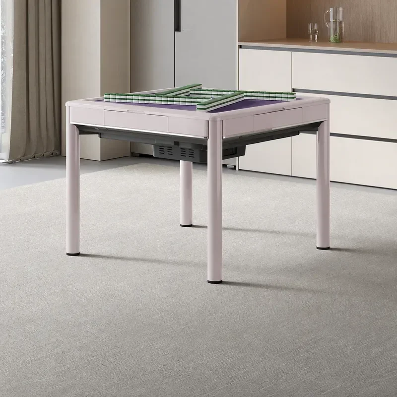 Automatic Silent Mahjong Table Foldable Dual Purpose for Dining and Card Games Household Electric Mahjong Machine with Rotor