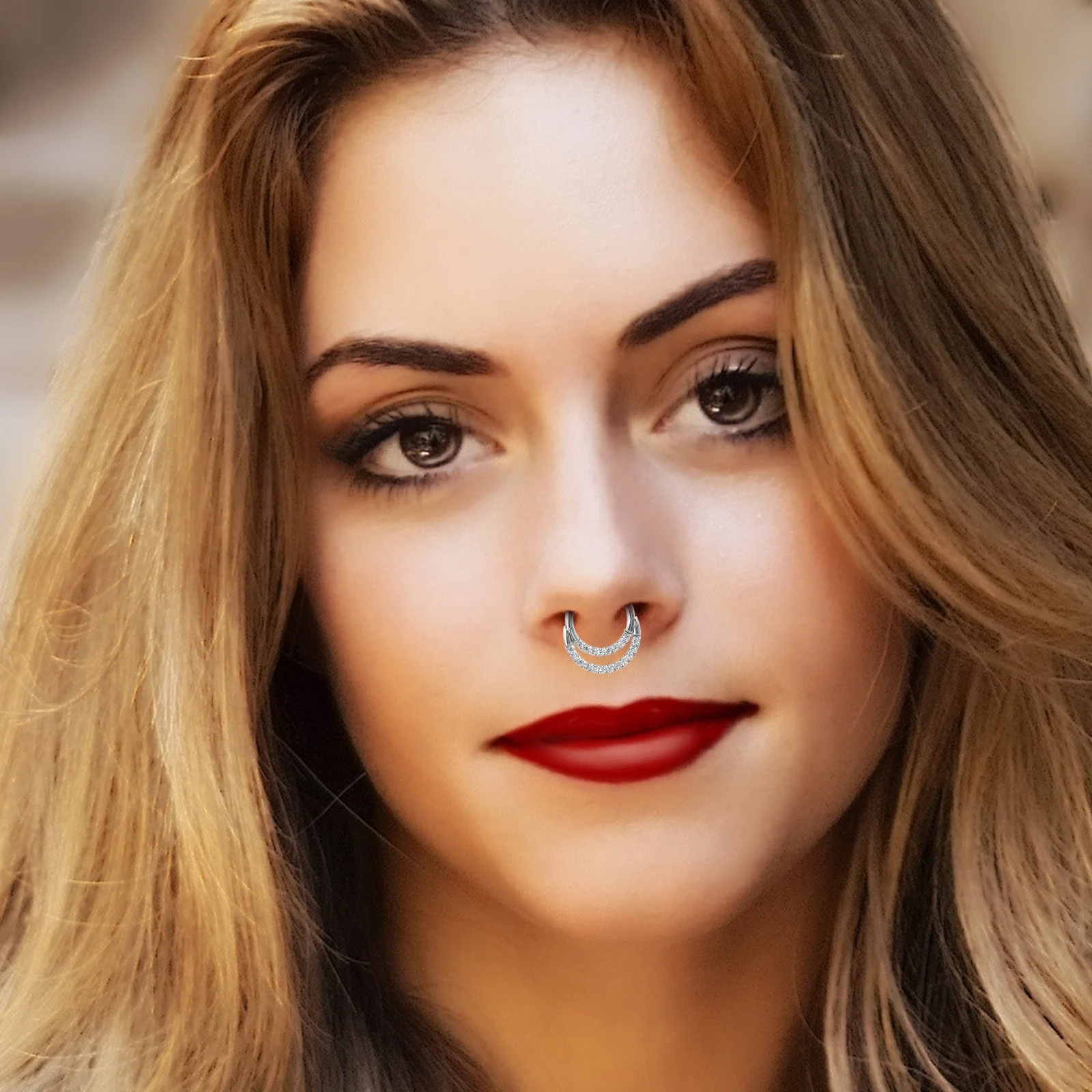 

2Pcs Nose Rings Hoop Stainless Steel Nose Piercing Jewelry for Women Charming Accessories Suitable for Wedding Party Prom