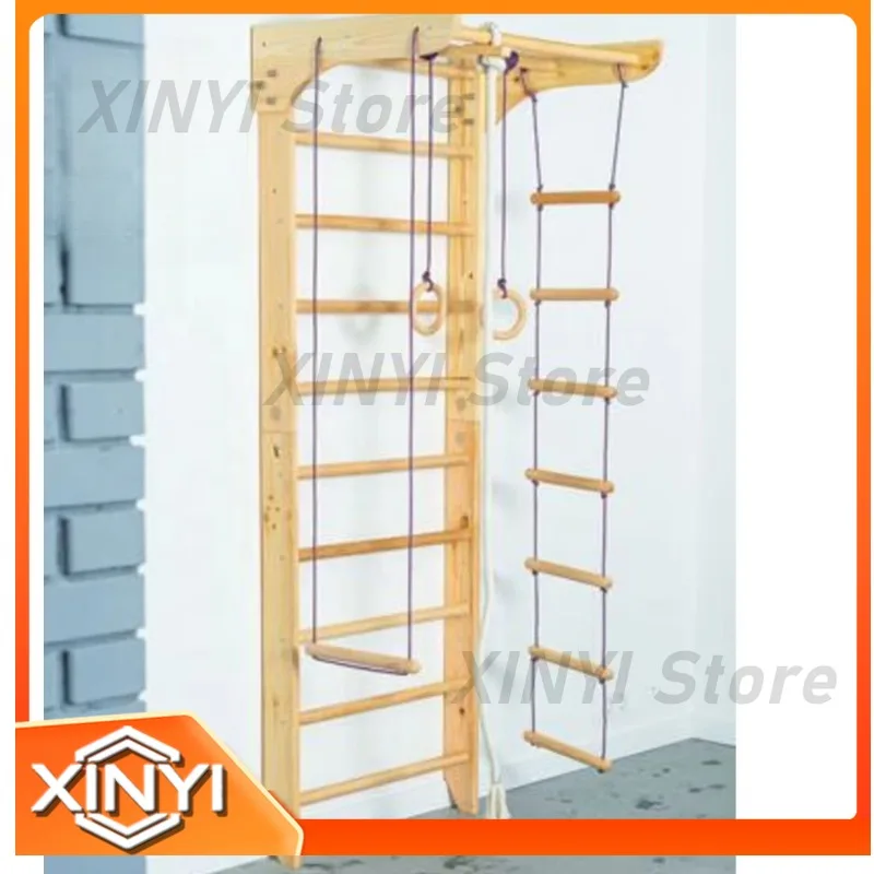 Kinder-Spielplatz für drinnen, Kinderturnhalle, Klimmzugstange zur Wandmontage, Kletterwand aus Holz für Kleinkinder, Vorschulspiel