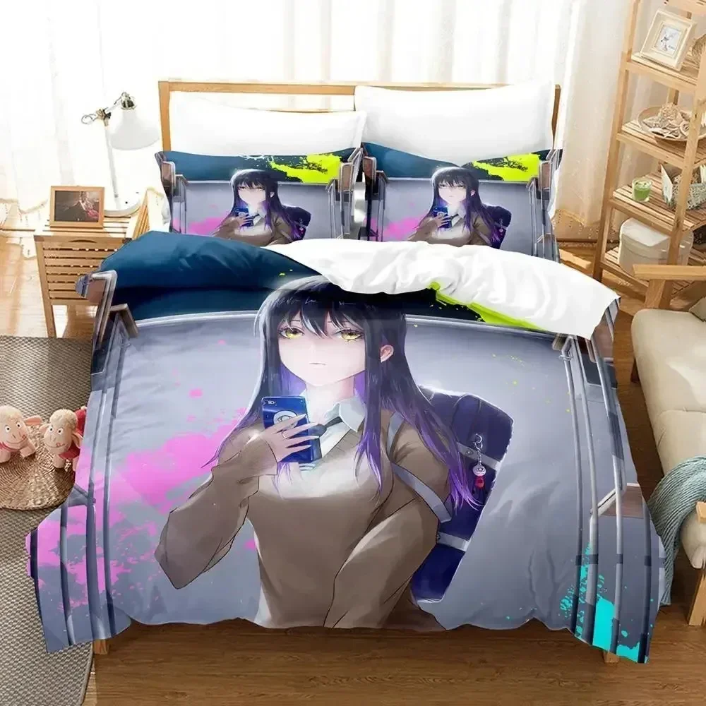 

Luxury New 3D Print Anime Mieruko-chan The Girl Who Can See Them Bedding Set Boys Girls Duvet Cover Pillowcase Bed Kids Adult