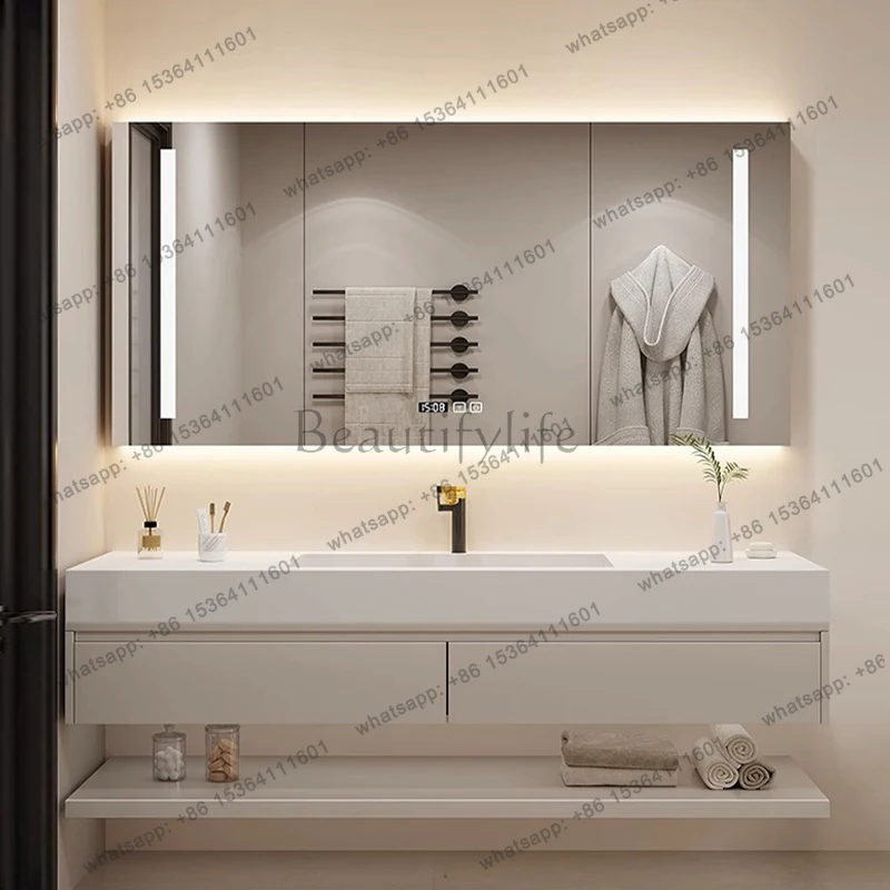 

Light Luxury Bathroom Cabinet Sink Display Space Saver Decorations Cupboard Skincare Living