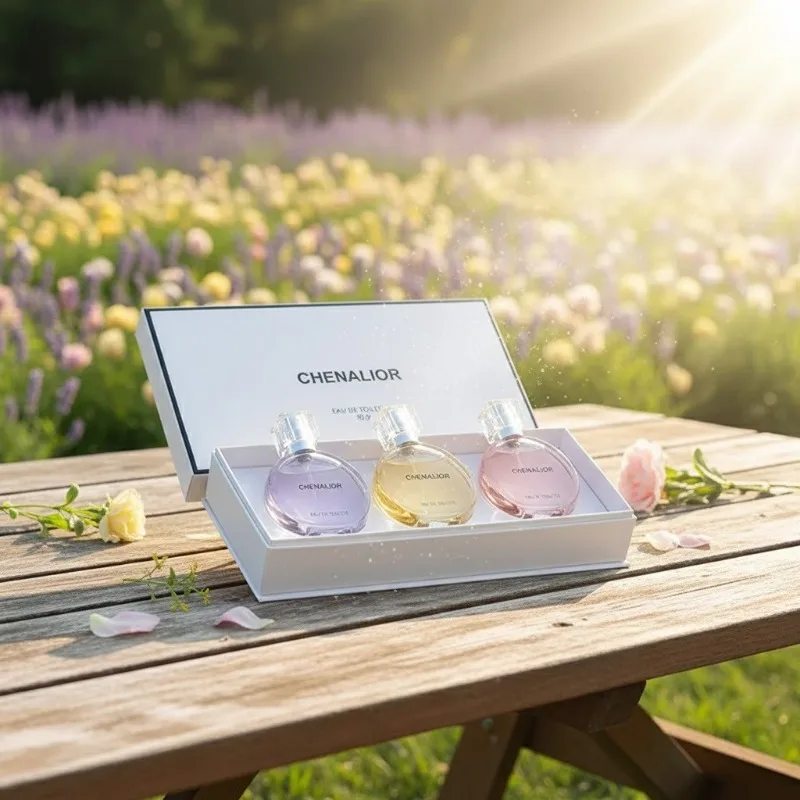 

105 мл Подарочный набор женских духов, 3 шт., долговечная парфюмерная вода с фруктами и цветочным ароматом, элегантная свежая романтическая повседневная одежда