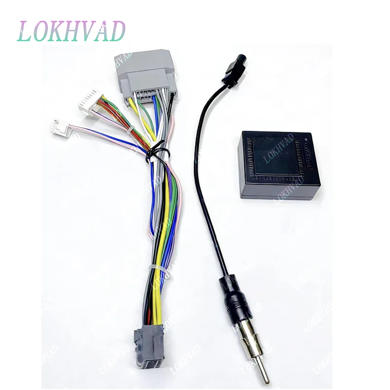 Android 16-Pin Car Radio Stereo Wiring Harness Cable Adapter for Chrysler 300 300C Jeep Cherokee Commander Compass Grand