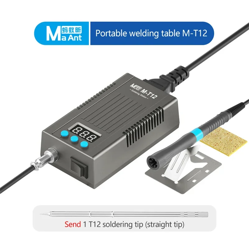 MaAnt M-T12 75W Soldering Iron Station for Mobile Phone Repairs T12 Portable Digital Display Constant Temperature Welding Tools