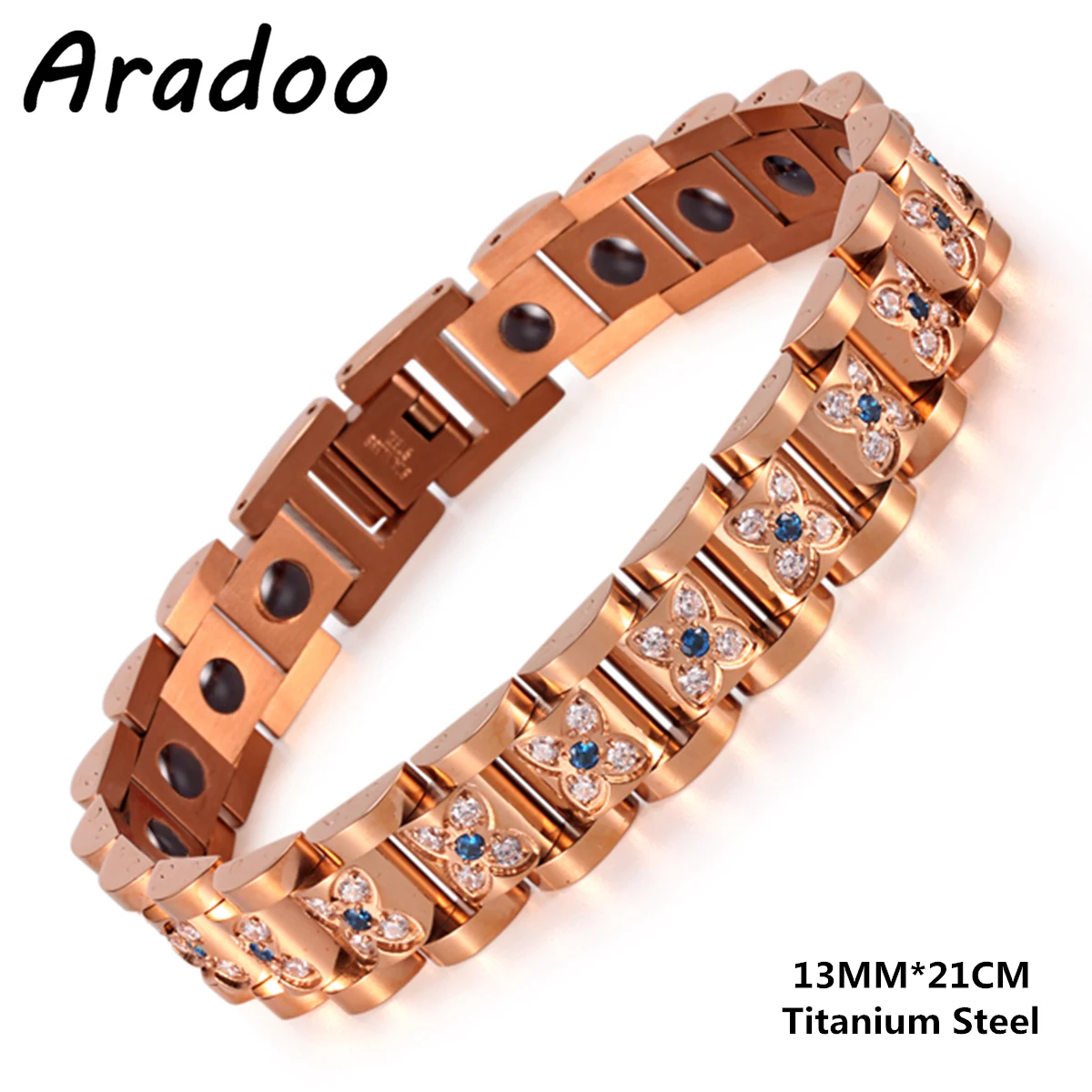 Titanium Steel Zirconia Bracelet Tungsten Steel Anion Anti-radiation Magnetic Hematite Slimming Therapy Bracelets