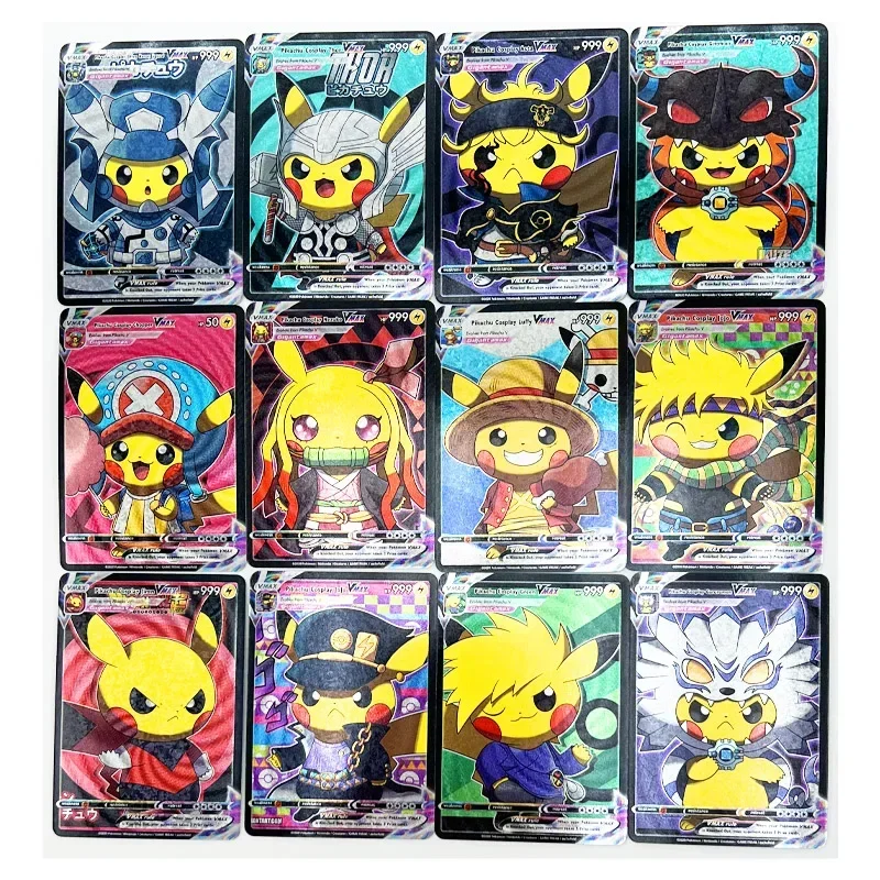 PTCG Pokemon Kaarten 54pcs/set Cosplay Pikachu Rough Shiny Flash Card Celebration Comic Kids Toy Card Game Toys Gifts ポケモンカード