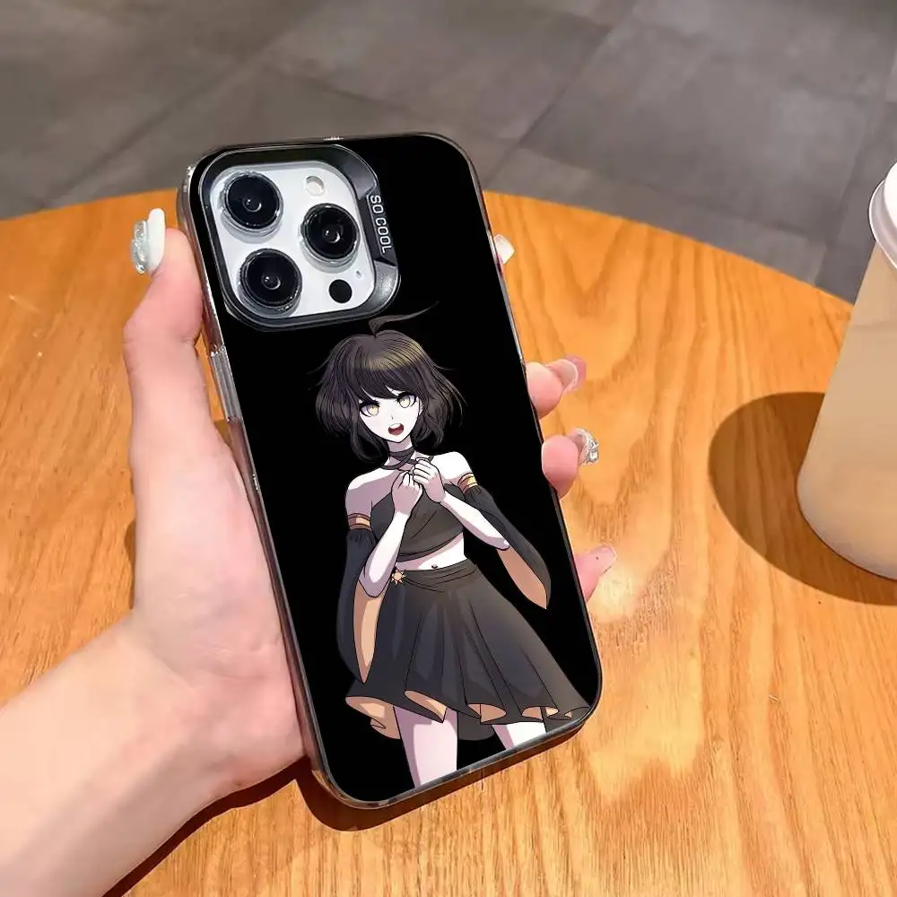 حافظة هاتف A-Adventure Game D-Danganronpa-ES لهاتف iPhone 17,16,15,14,13,12,11 Plus,Pro Max,XS,غطاء أسود فضي ملون