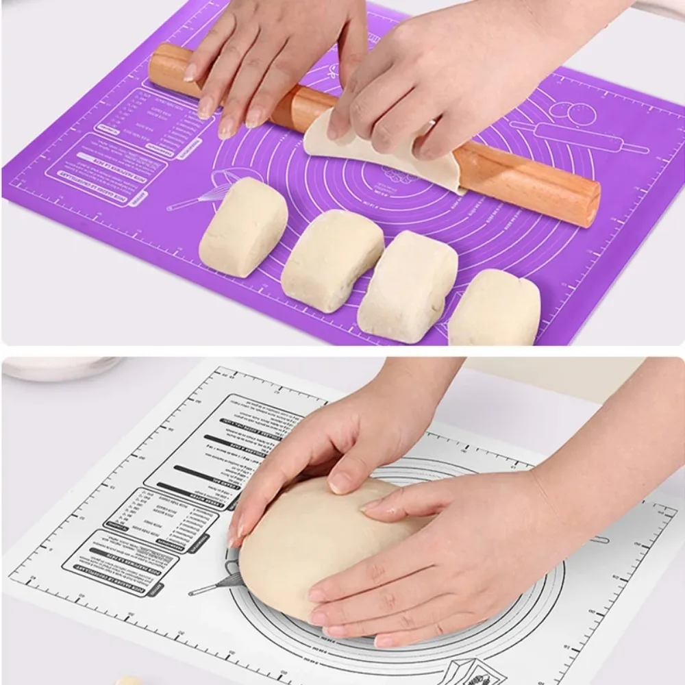 45x60CM Baking Silicone Mat Purple Kneading Mat with Scales Pastry Fondant Mat Kitchen Anti-scald Waterproof Greaseproof