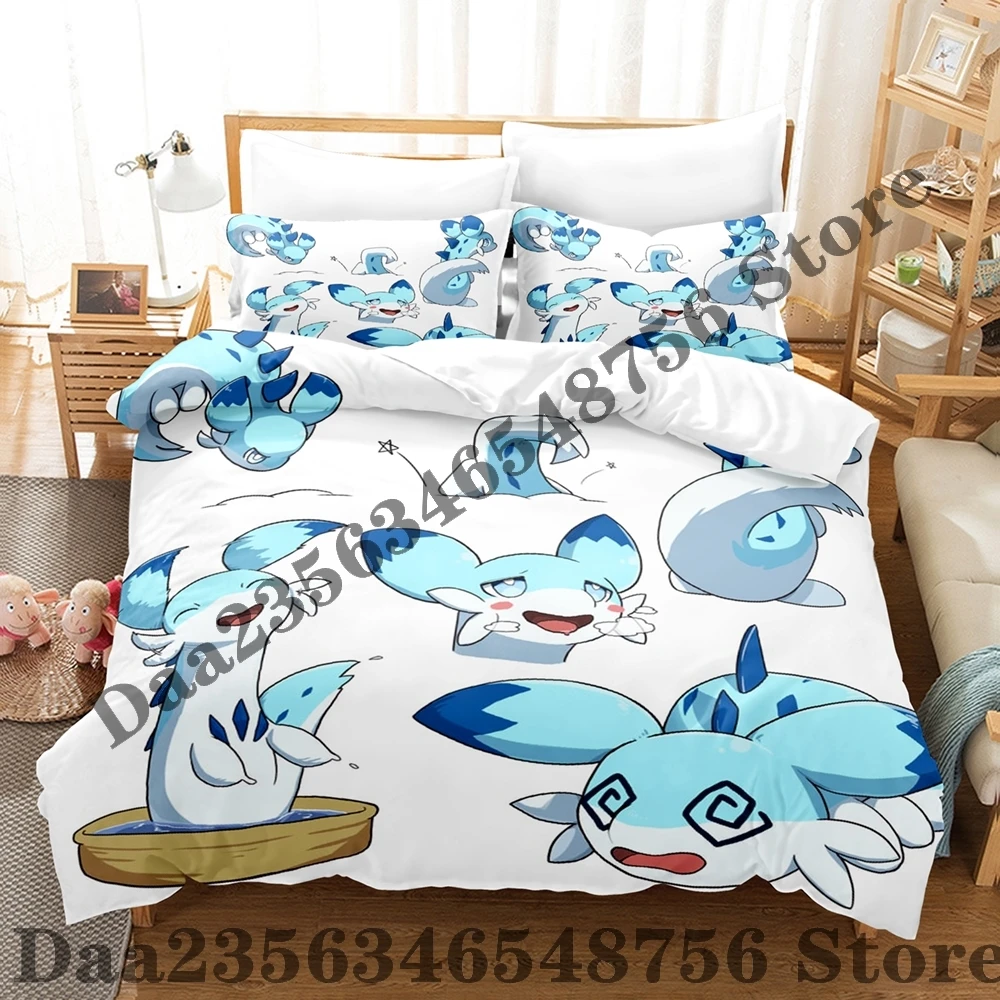 2025 Cute Chillet Bedding Set Single Twin Full Queen King Size Bed Set Adult Kid Bedroom Duvetcover Sets Anime Bed