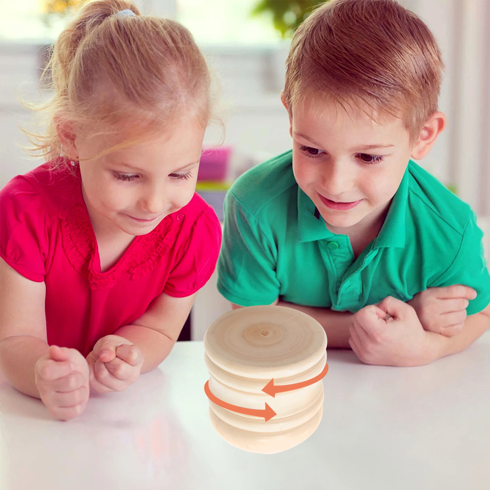 

Solid Wood Spiral Wooden Top Kids Jacket Gyro Peg-top Tops for Bamboo DIY Middle Aged