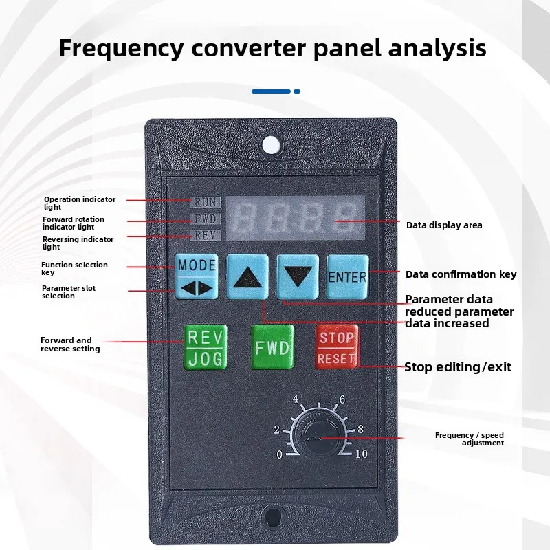 stepless variable speed inverter 220V governor water pump single phase three phase motor washing machine motor VFC-M0701S
