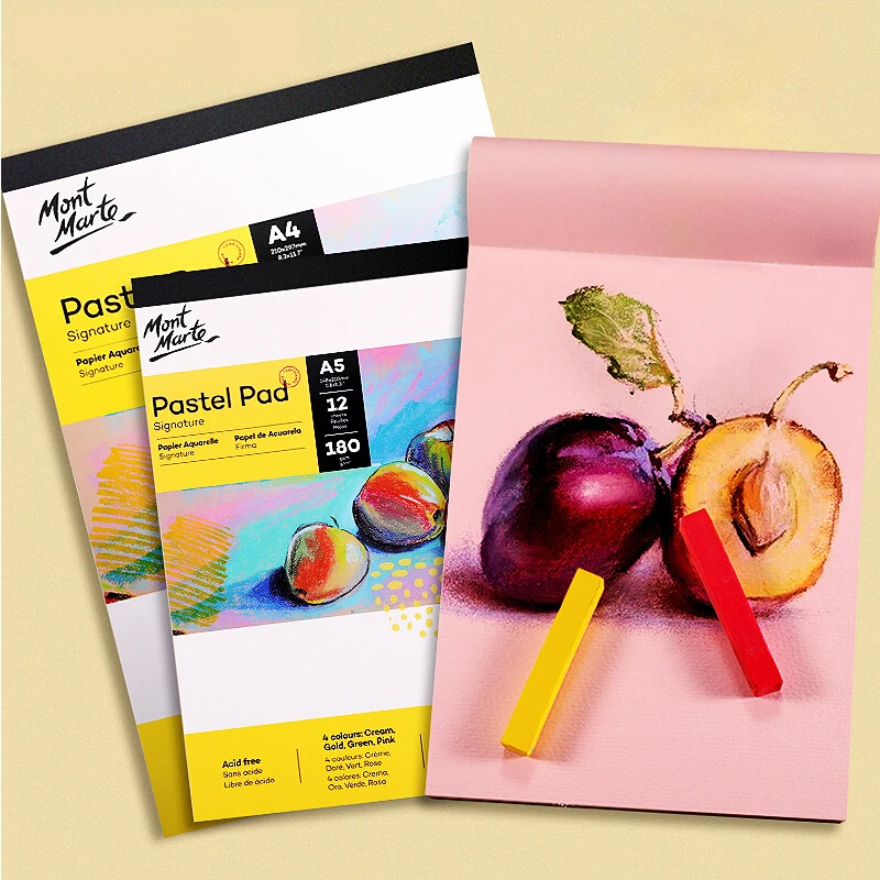 A4/A5 Colorful Painting Book Thickened 180g 12 Sheet of 4-color Pastel Paper Student Drawing Color Lead Sketchbooks Art Supplies