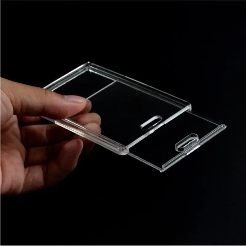 1Pc Double-sided Clear ID Tag Work Pass Card Holder Working Permit Case Badge Sleeve for Staff Nurse Bus Credit Card Protector