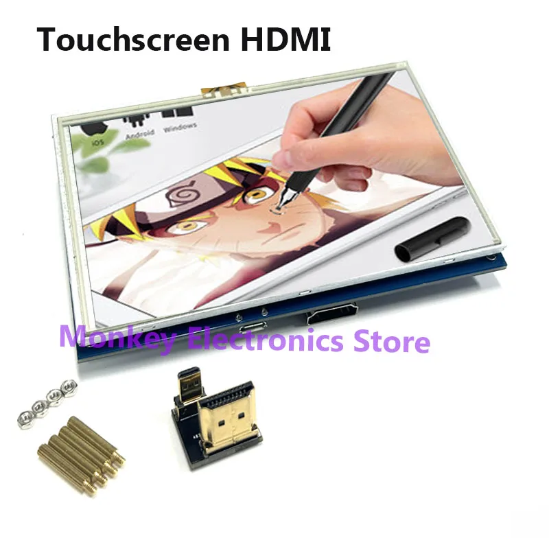 

oled LCD module 5.0 inch Pi TFT 5 inch Resistive Touch Screen shield module HDMI interface for raspberry pi 3A+/B+/2B 800X480