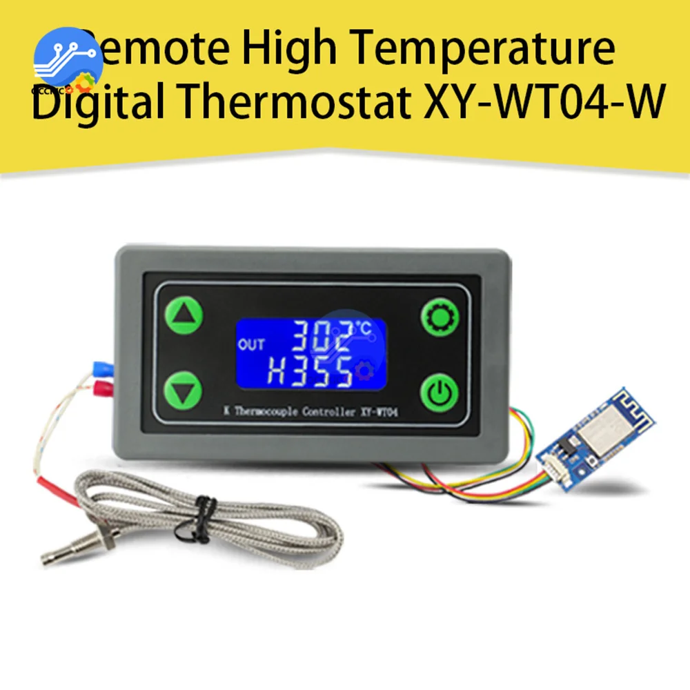 WIFI Remote High Temperature Digital Thermostat K-type Thermocouple High Temperature Controller -99~999 Degrees XY-WT04