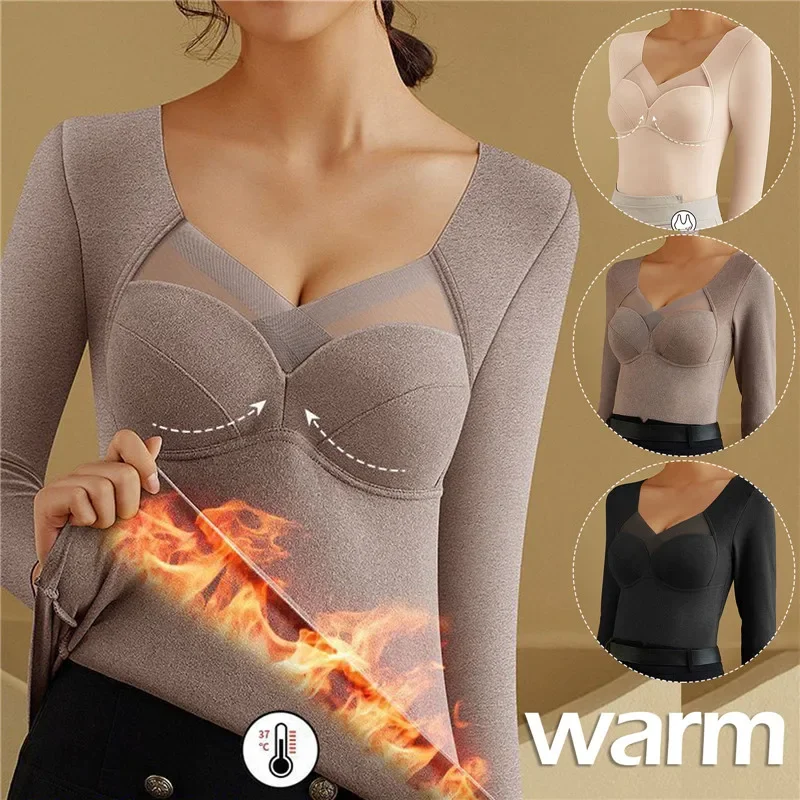 New Women\'s Thermal Underwear Plus Size Vest Thermo Lingerie Winter Clothing Warm Crop Tops Female Tank Top Undershirt Intimate