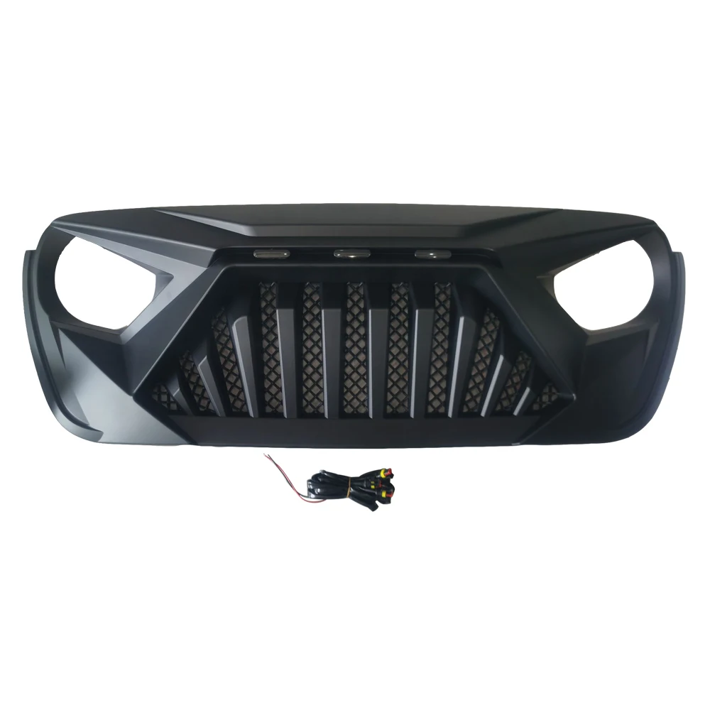 JL1281 Grille armor front face grill for jeep wrangler JL 2018+ ABS lantsun