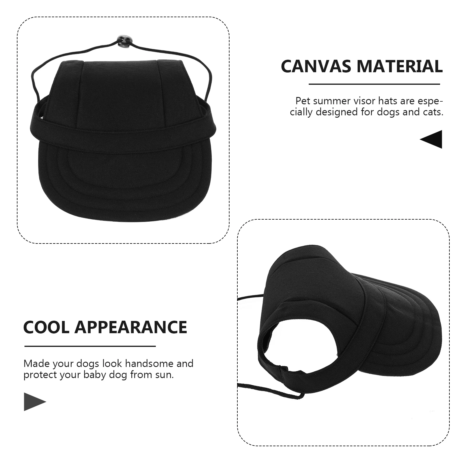 

Adjustable Pet Dog Sun Protection Baseball Visor Cap Breathable Summer Hat for Outdoor Activities Pet Dog Cap Dogs Hat