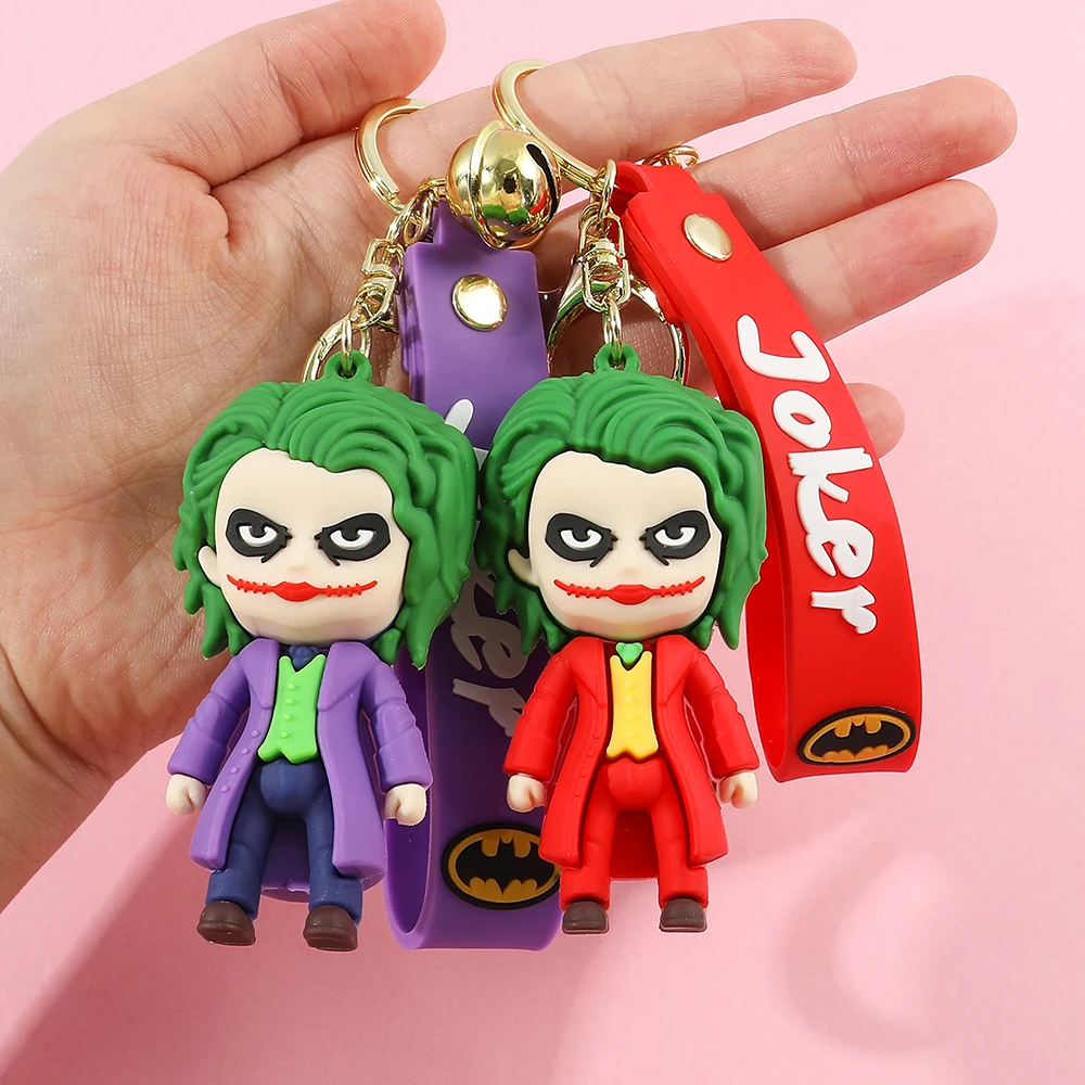 Cute Halloween Series Key Ring Anime Cartoon Marvel Batman Joker Image Doll Keychain Pendant Ornaments Jewelry Gifts for Friends