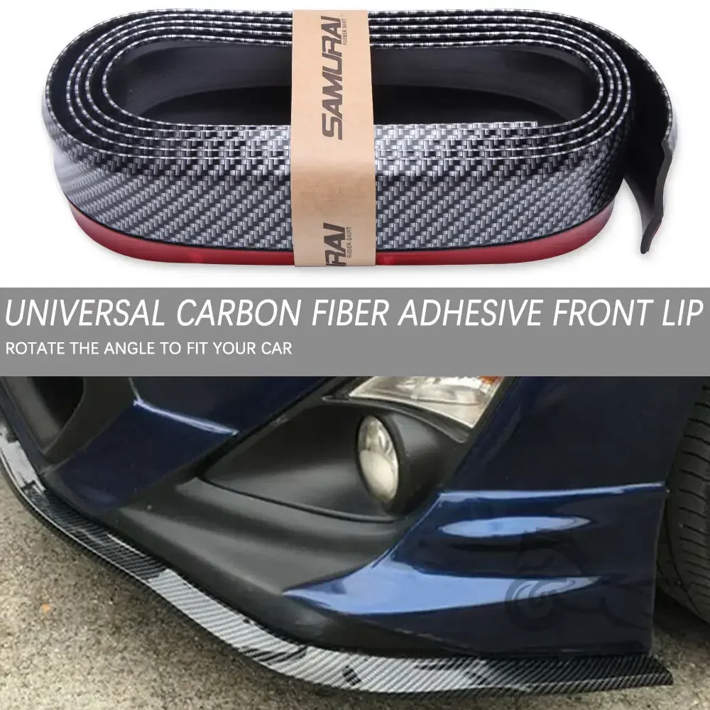 

Universal 2.5M Car Front Bumper Spoiler Lips Protection Stickers Car Front Bumper Lip Rubber Car Bumper Protectors