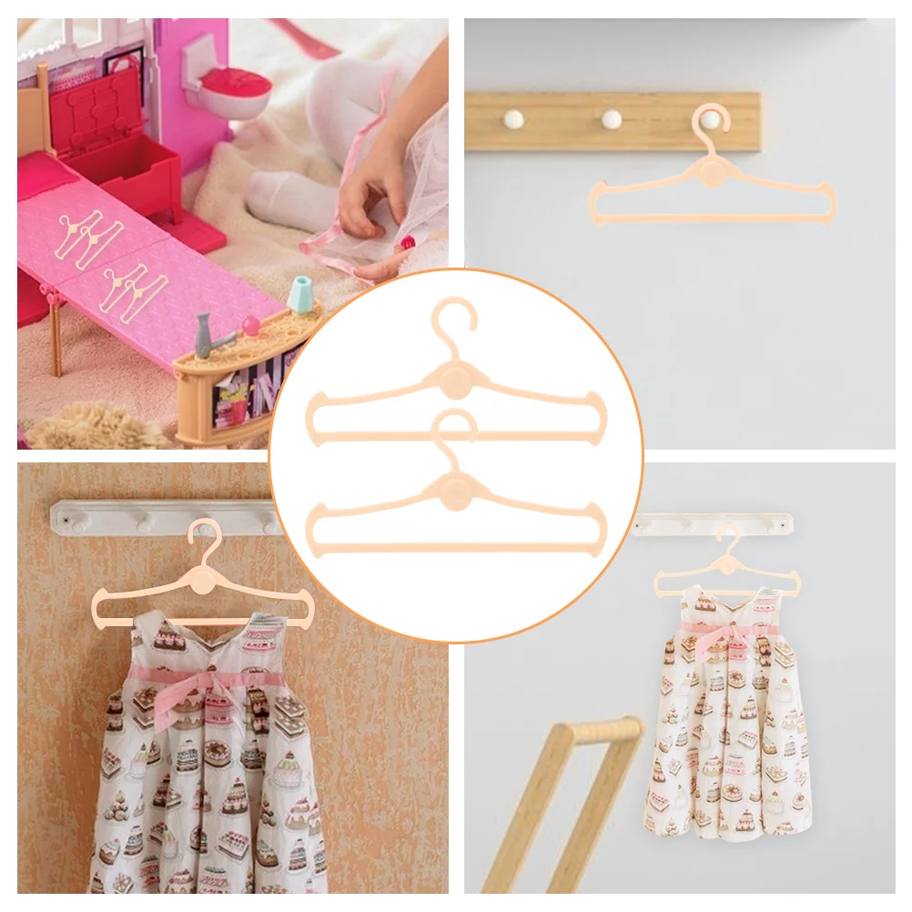 60pcs Mini House Hangers Simulation Hangers Lifelike Small Hangers Hanging Clothes Hangers for DIY