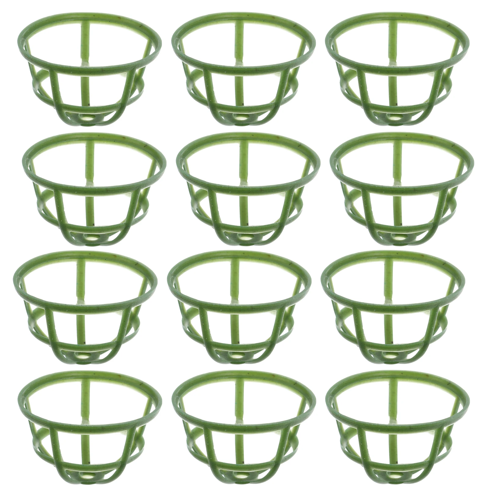 

100pcs Flower Base Holders Stable Plastic Rose Half Ball Cage Artificial Floral Arrangement Frame Supports for Artificial