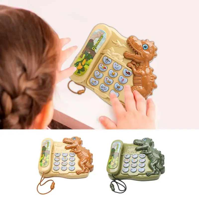 

Pretend Play Telephone Cartoon Dinosaur Story Machine Learning Toys Engaging Phone Toy Letter & Number Learning Fosters