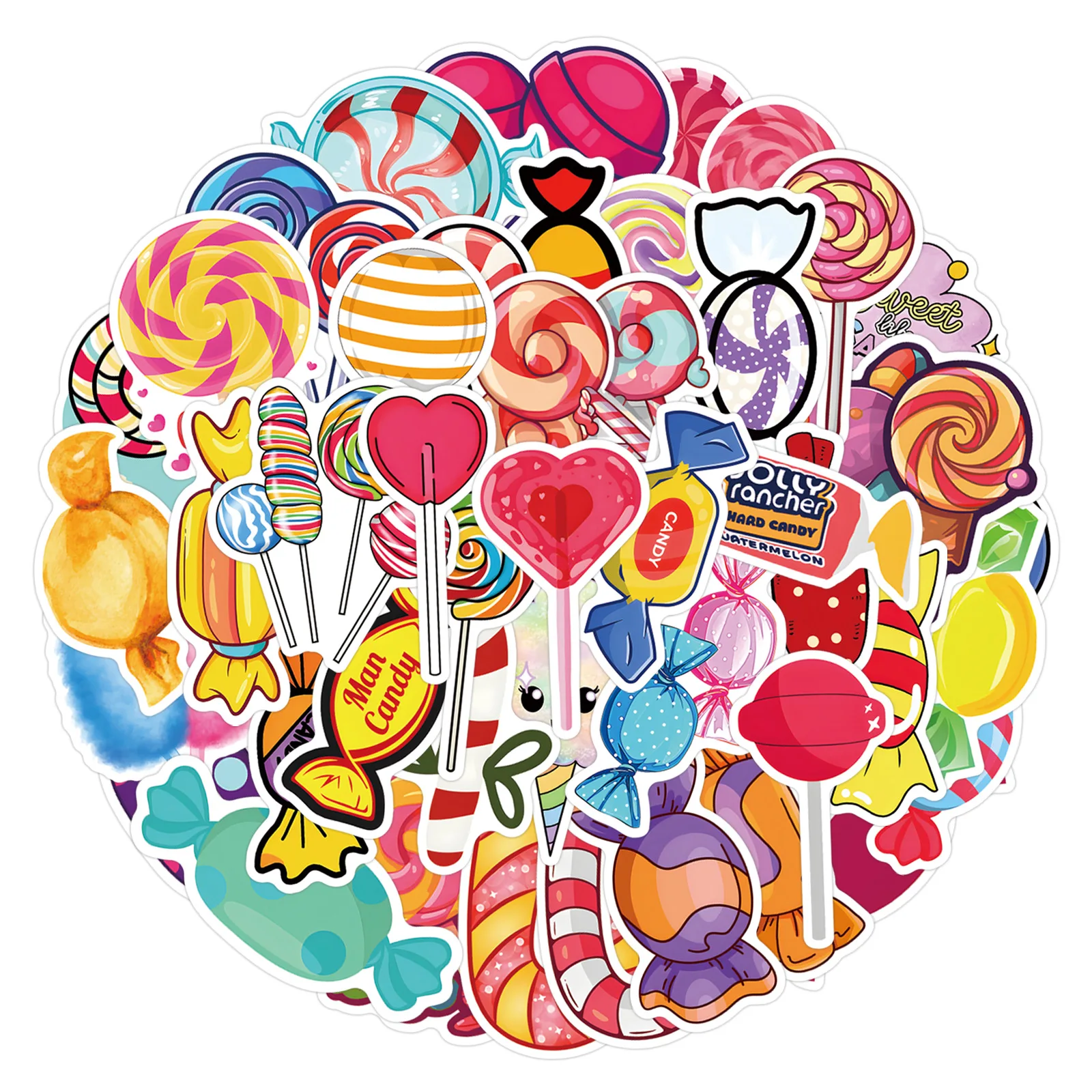 

55/110PCS Cartoon Candy Sticker Cute Funny Meme Doodle Children's Toy Gift DIY Refrigerator Scooter Waterproof Decal Sticker