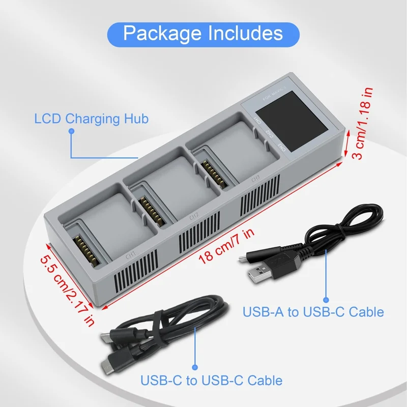 Brand new battery charger 3 Road charging hub Applicable to Dajiang MAVIC 3/PRO Drone battery