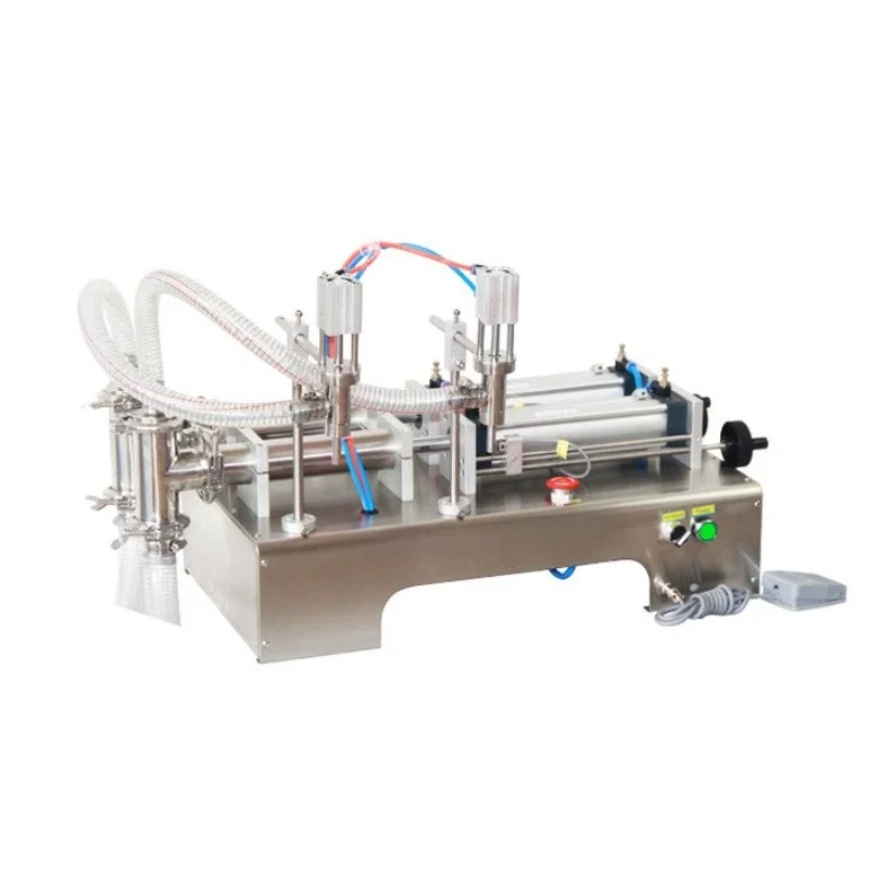 220/110V Two Nozzles Pneumatic Liquid Filling Machine 50-500ml For Liquid Juice Filler New a