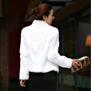 Genuine female rabbit skin coat, plush coat, mandarin collar, new fashion, autumn and winter 2020 8 Main Sales Casaco Skin Legitimate Rabbit - №5