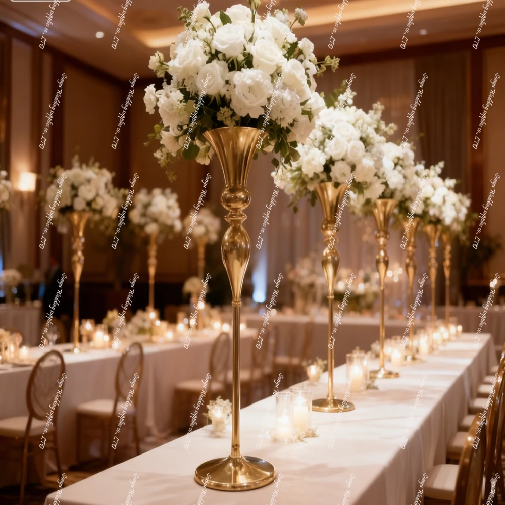 

10 шт.) 80-130 см) настольная люстра, центральные элементы, металлические центральные части для свечей для украшения свадебного стола и центральная часть