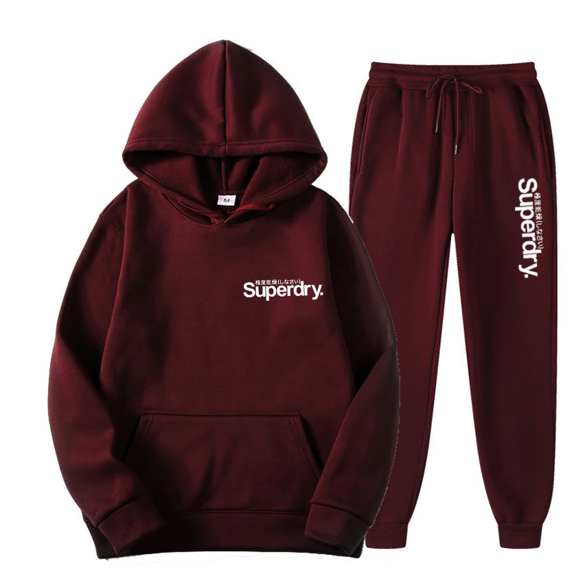 Men Sportswear Sweater Suit Hoodies + Pants Sports Clothing Spring Autumn Sets Jogging Trousers Running Male Tracksuits