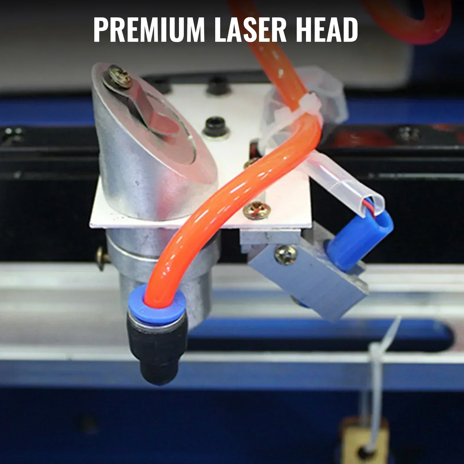 VEVOR 50W Laser Engraver CO2 Laser Engraving Machine 400*300MM Water Cooling System Leather Clothing Template Cutting