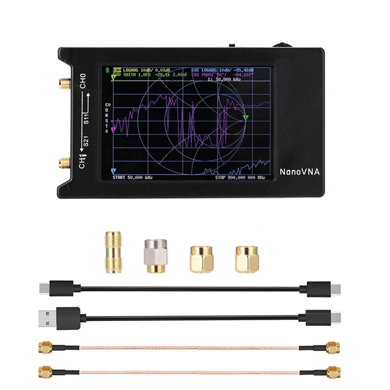 Dla Nanovna-H4 wektorowego analizatora sieci 4 Cal wyświetlacz 10Khz-1.5Ghz MF HF VHF akcesoria do analizatora antena UHF