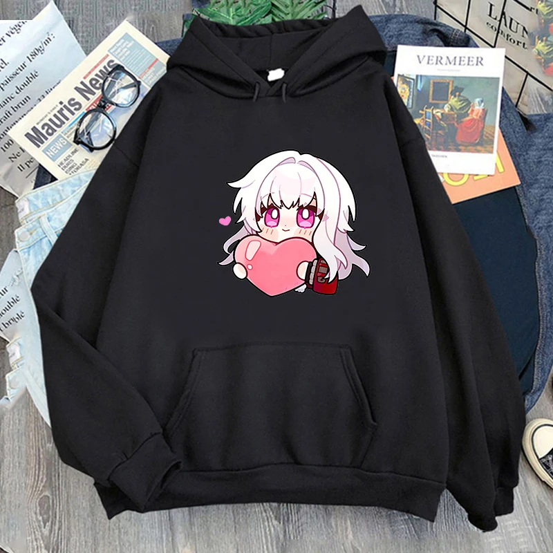 2024 March 7th Chibi Heart Kwaii Hoodies New Anime Honkai Star Rail Hoodie Sweatshirts K Pop Unisex Streetwear Clothes Long Slee